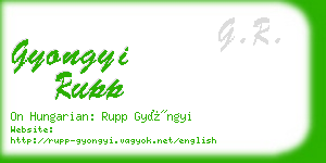 gyongyi rupp business card